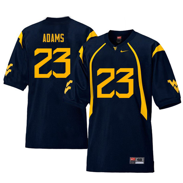 NCAA Men's Jordan Adams West Virginia Mountaineers Navy #23 Nike Stitched Football College Retro Authentic Jersey IG23R16GU